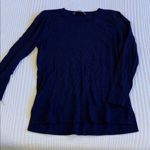 Navy 3/4 sleeve lightweight sweater